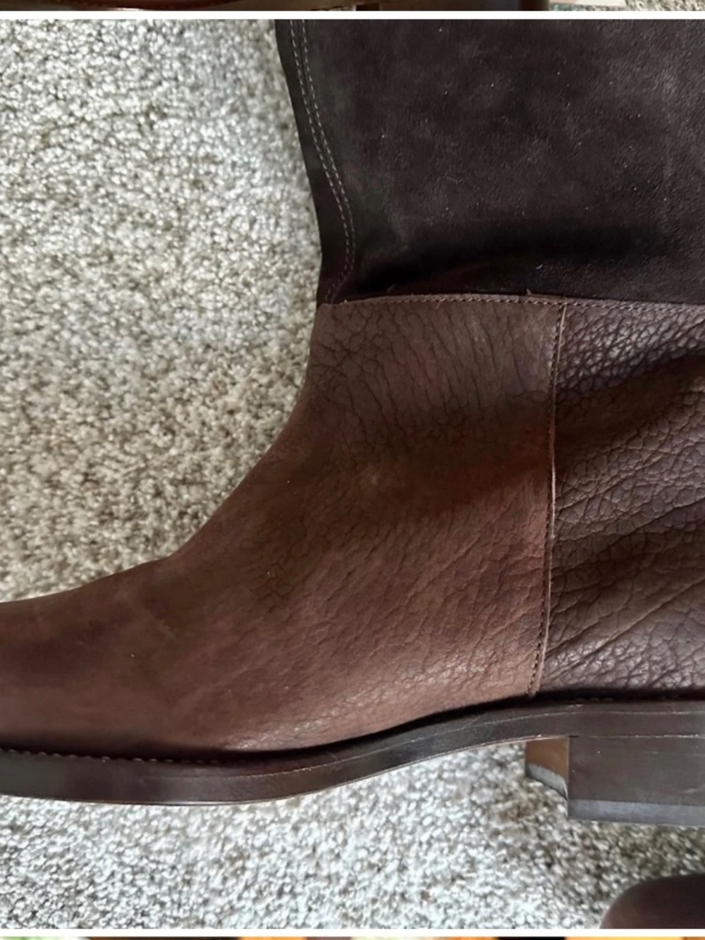 Marni Archival Y2K Chocolate Brown Suede Leather Fold Over Tall Boots 38 - Picture 5 of 10